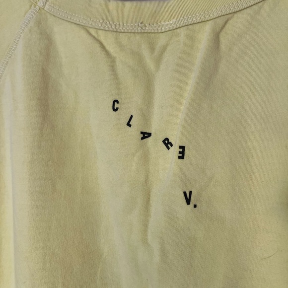 CLARE V SWEATSHIRT, NEON YELLOW W/ BLACK EYES, XL - Picture 4 of 7